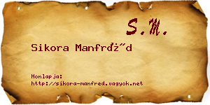Sikora Manfréd névjegykártya